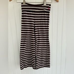 Pink Chicken Black & White Striped Wide Leg Pants